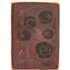 画像: 脇田和水彩画額「黒い果実」