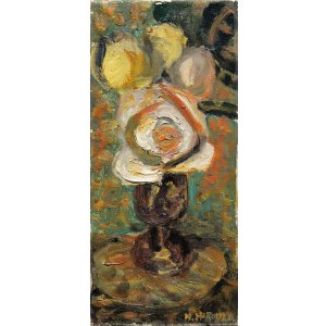 画像: 長谷川春子画額「薔薇」