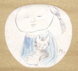 画像: 脇田和画幅「猫抱く少女」