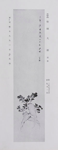 画像: 田能村竹田画賛幅「大根」