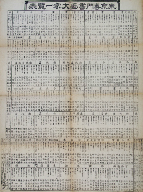 画像1: 東京専門書画大家一覧表