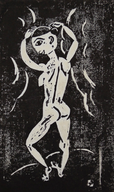 画像1: 萬鉄五郎木版画「うしろ向き」