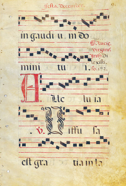 画像1: １６世紀グレゴリア聖歌楽譜額