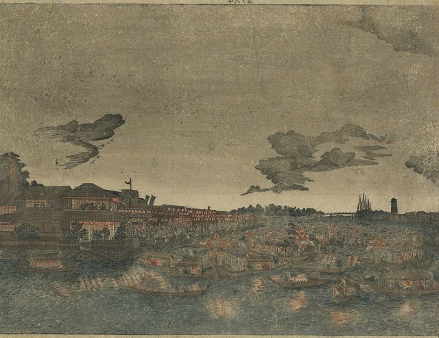 画像1: 司馬江漢銅版画額「中洲夕涼」