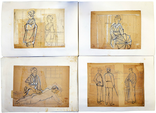 画像1: 清水三重三挿絵画稿「女刺青師」１９０枚