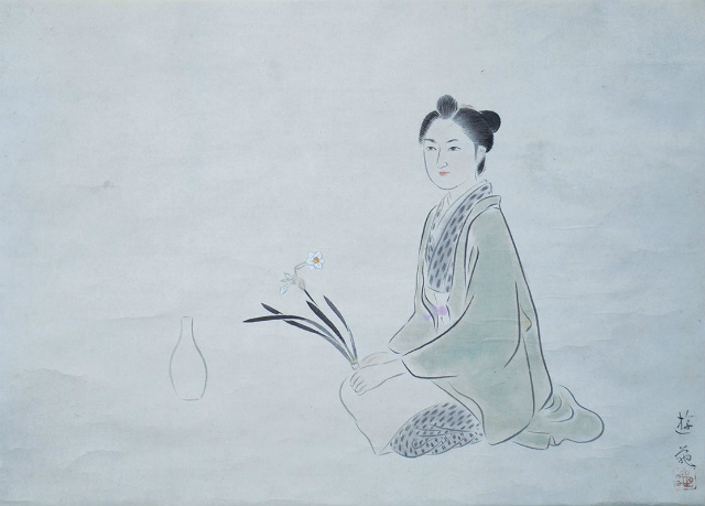 画像1: 小倉遊亀画幅「一葉女史」