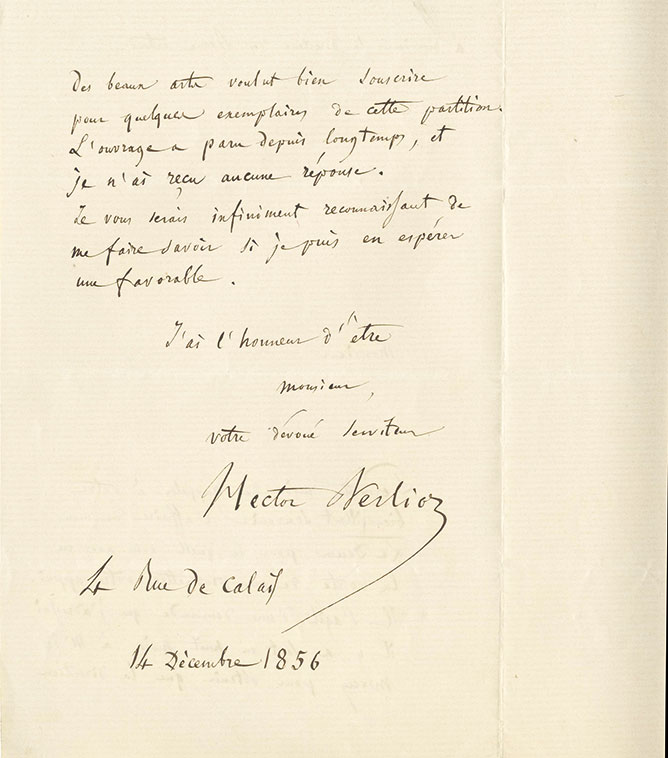 画像1: エクトール・ベルリオーズ書簡１通　２頁 Berlioz,Hector :Autograph letter signed