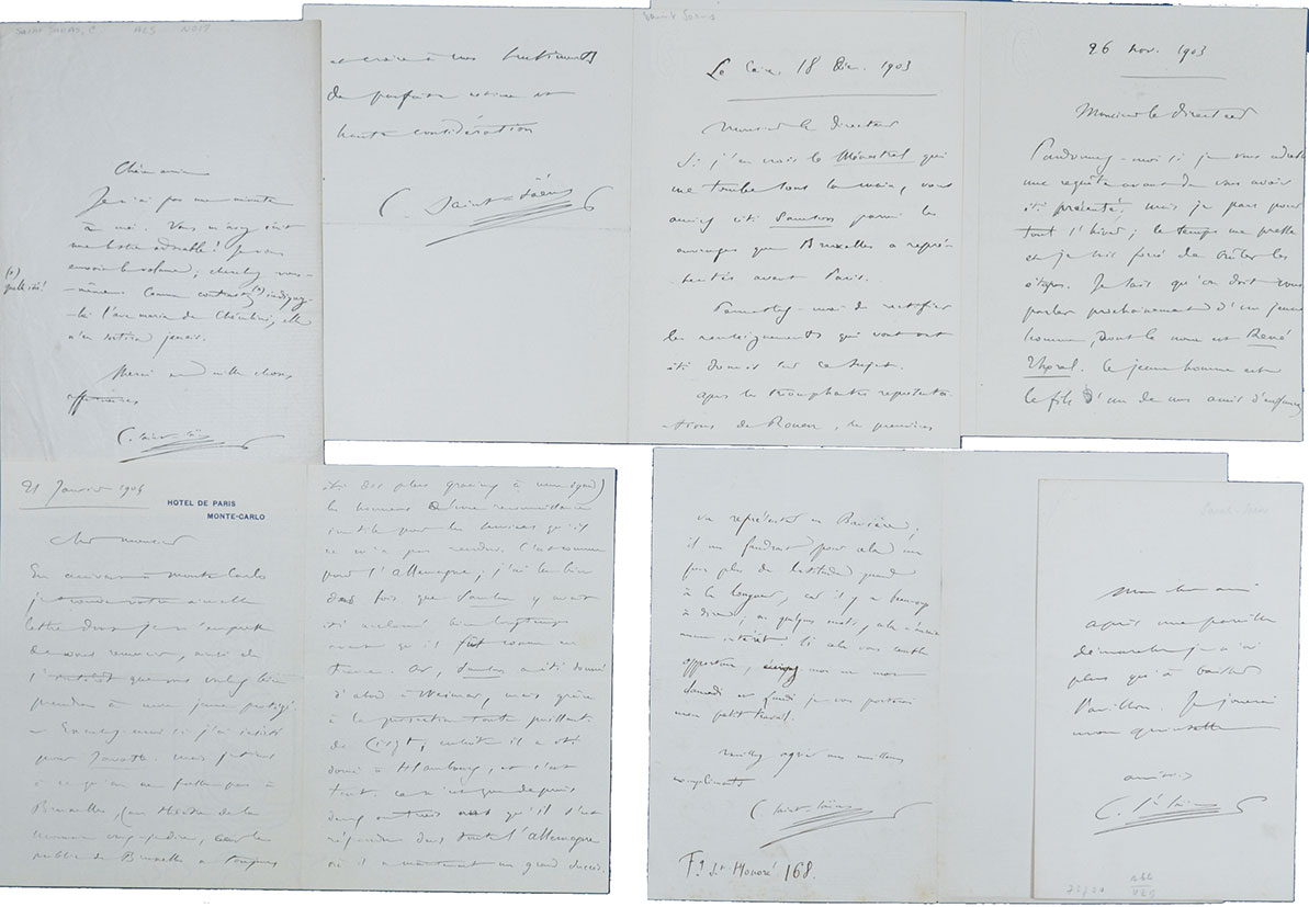 画像1: カミーユ・サン・サーンス書簡１５通 Saint-Saens, Camille:15 autograph letters signed