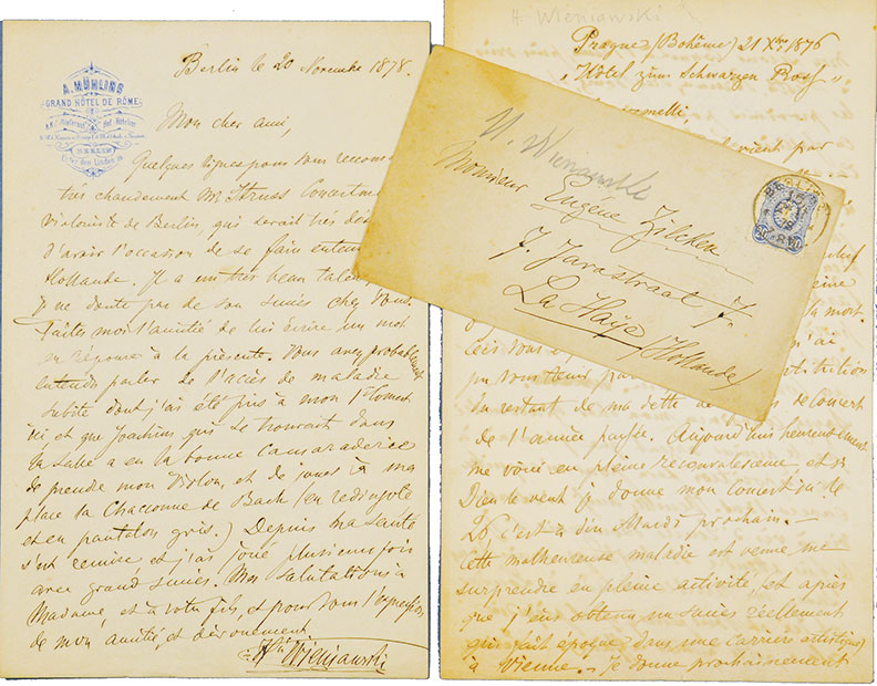 画像1: ヘンリク・ヴィエニャフスキ書簡２通 Wieniawski,Henryk :2 autograph letters signed