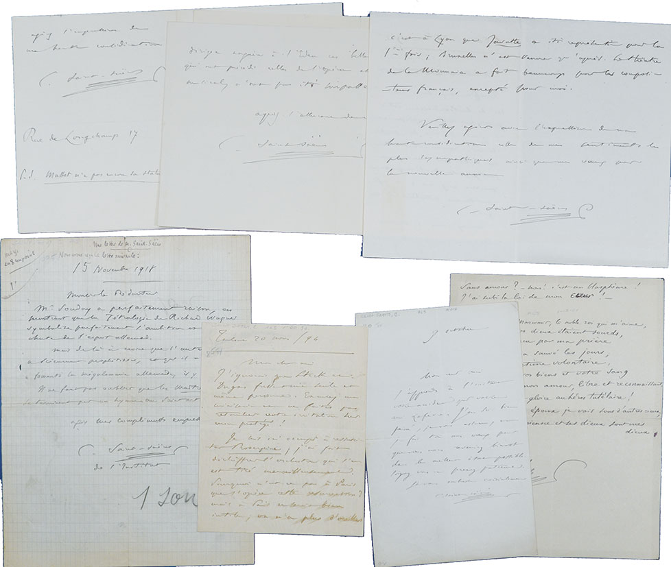 画像: カミーユ・サン・サーンス書簡１５通 Saint-Saens, Camille:15 autograph letters signed