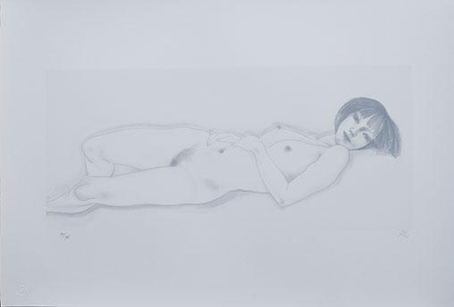 画像2: 加山又造石版画集「横になる裸婦２」