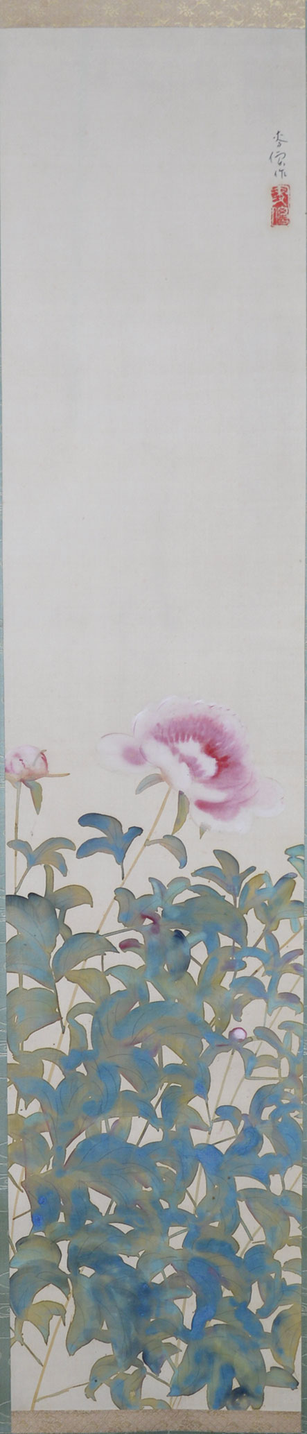 画像1: 土田麦僊画幅「芍薬図」