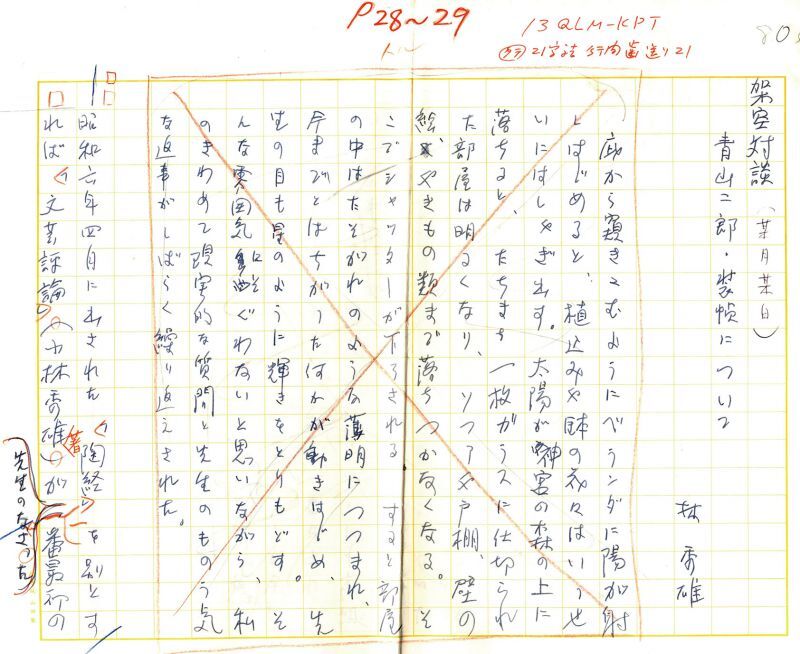 画像1: 林秀雄草稿「青山二郎・装幀について」