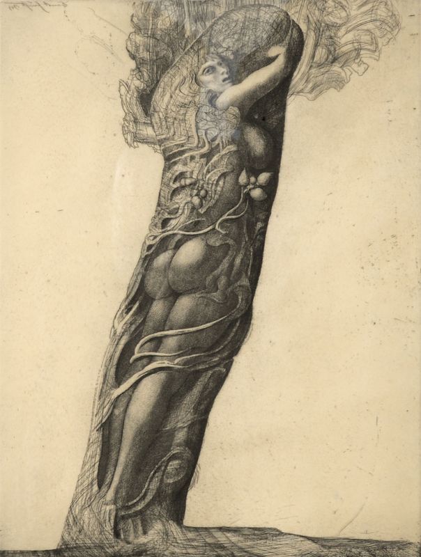 画像1: エルンスト・フックス銅版画額「ダフネ」