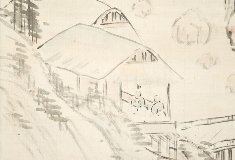 画像: 野呂介石画賛幅「秋色山水図」