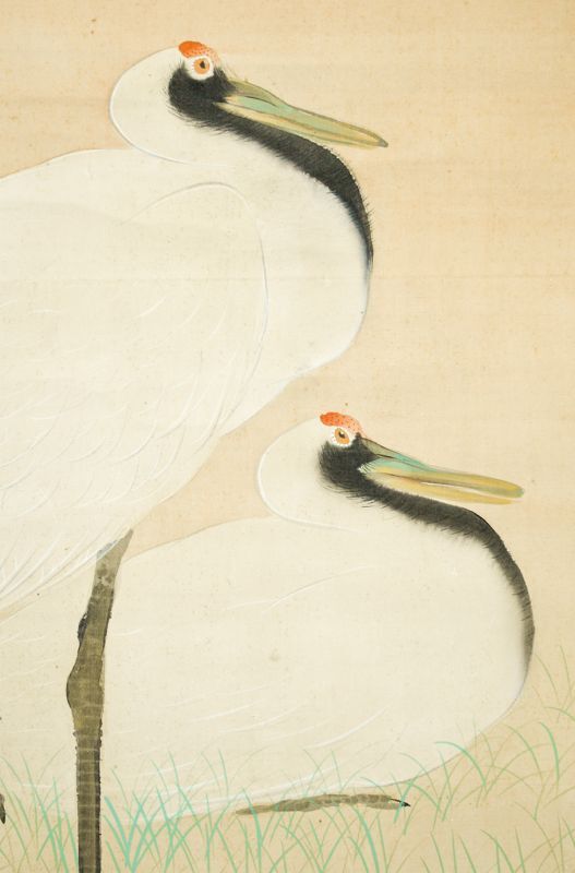 画像: 小早川秋聲画幅「双鶴図」