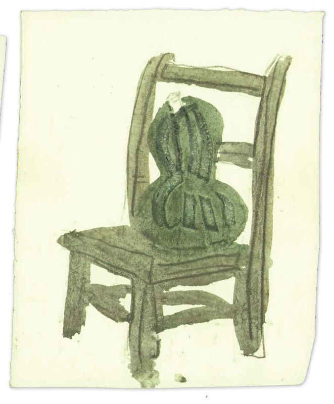 画像: 須田剋太３点セット「立つ男」「果実」「椅子の上の南瓜」