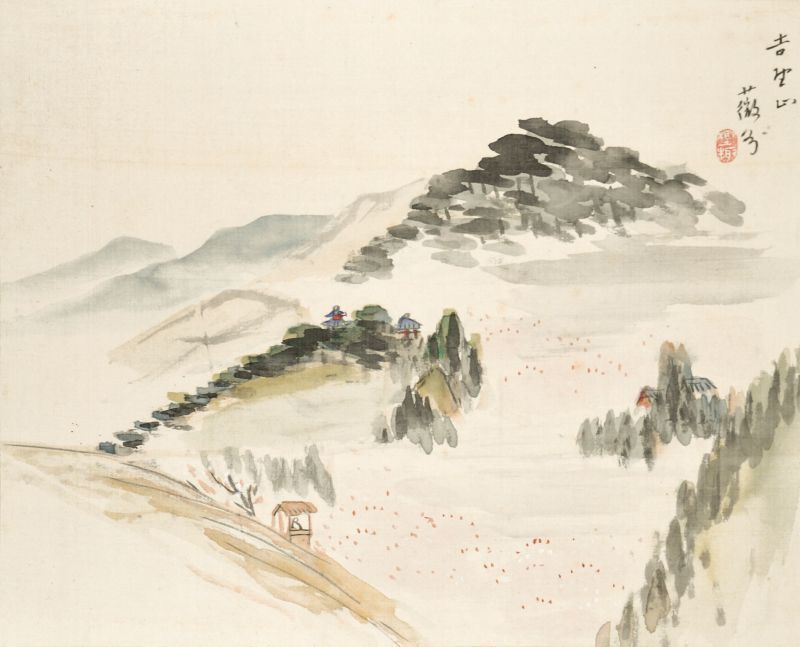 画像1: 正宗得三郎画幅「芳山華暁」