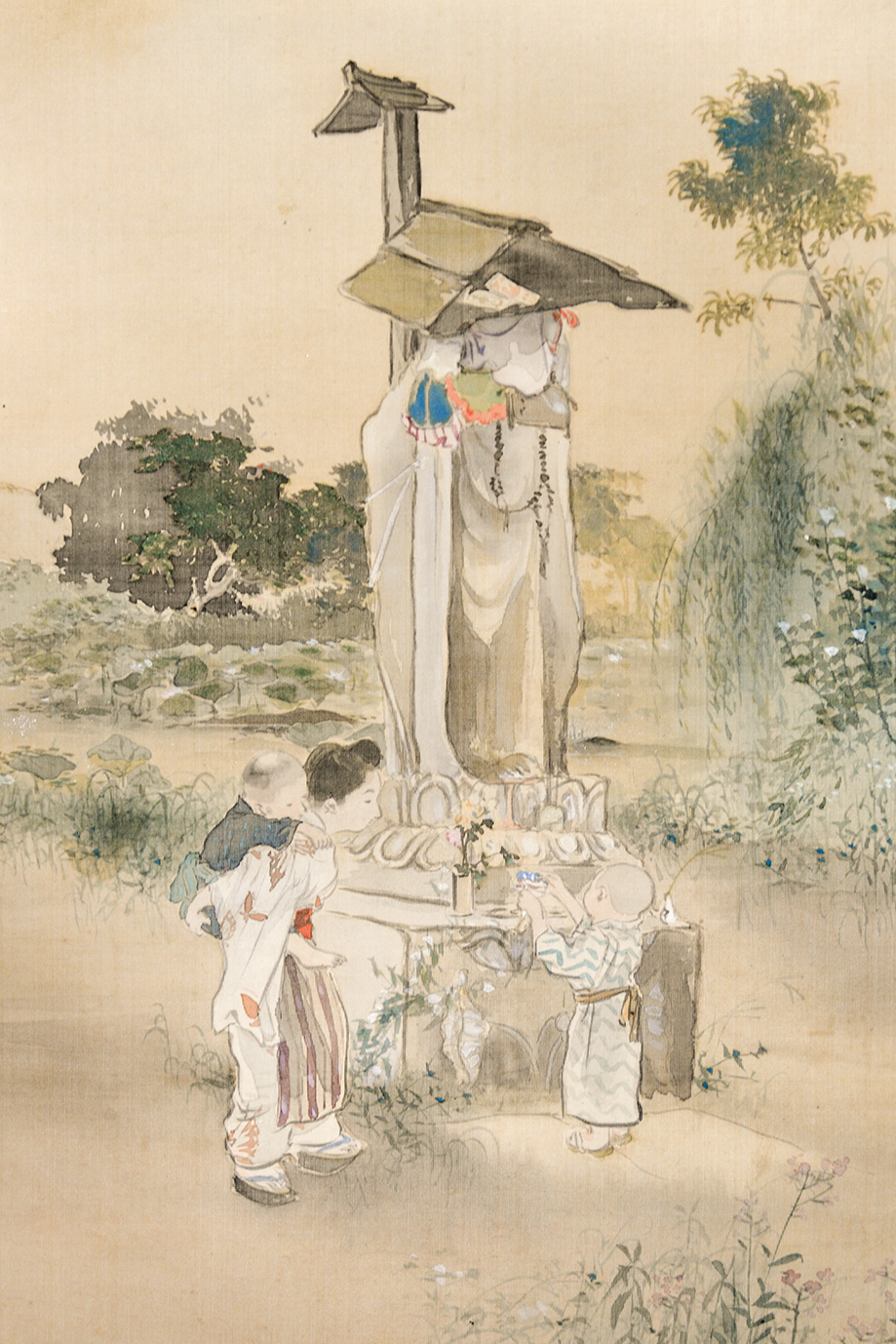 画像: 鏑木清方画幅「夏の朝」