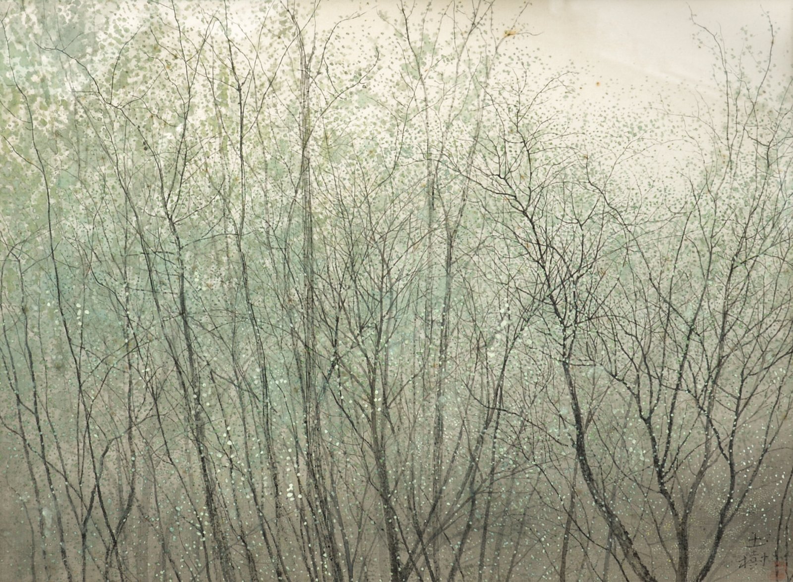 画像1: 船田玉樹画額「樹林」