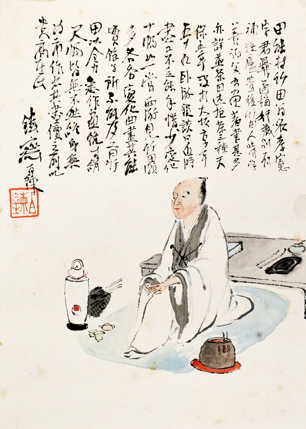 画像1: 富岡鉄斎画幅「田能村竹田像」