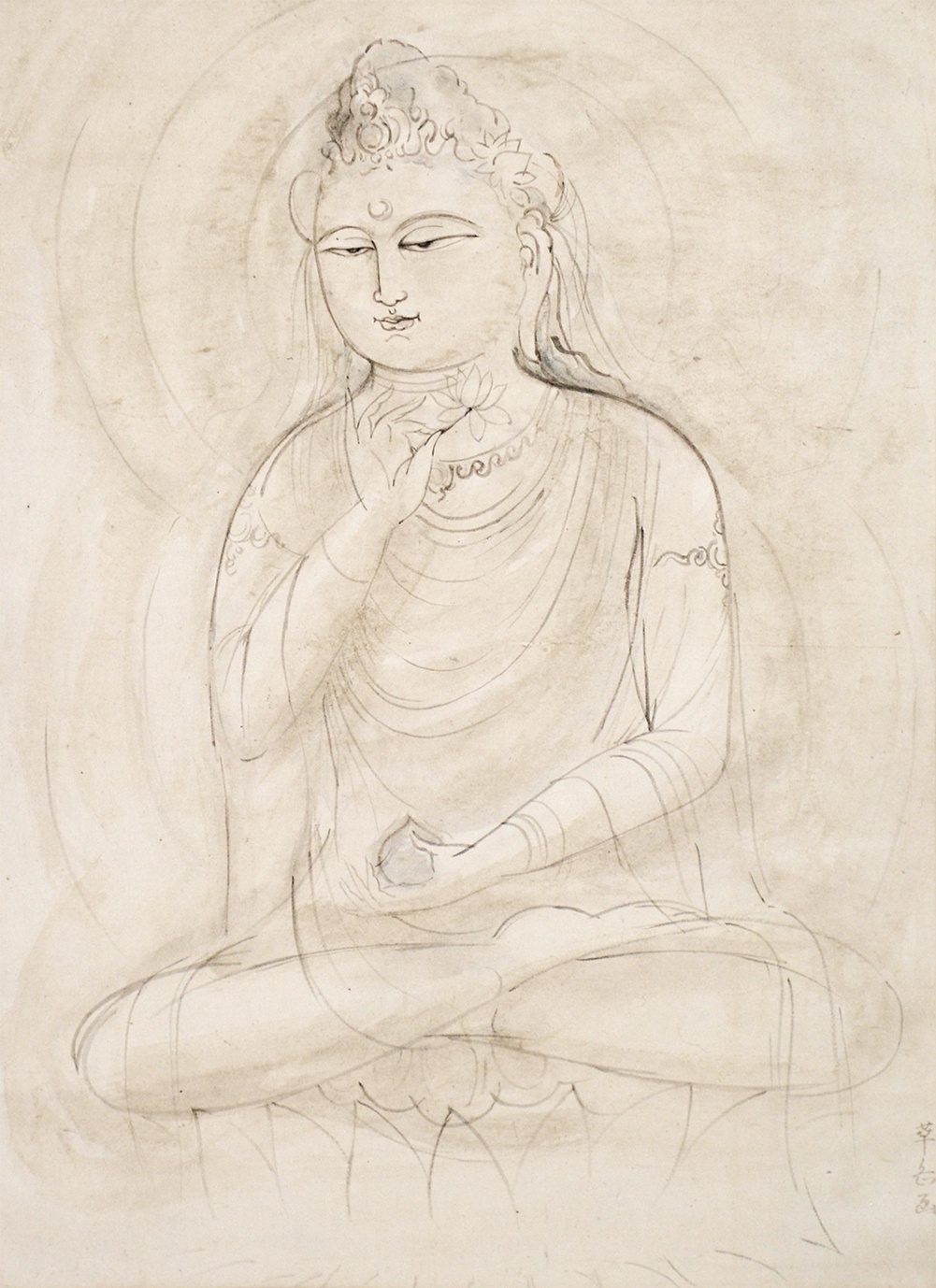 画像1: 村上華岳画幅「観音」