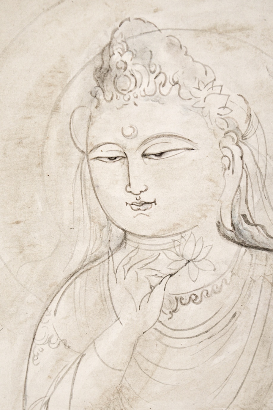 画像: 村上華岳画幅「観音」