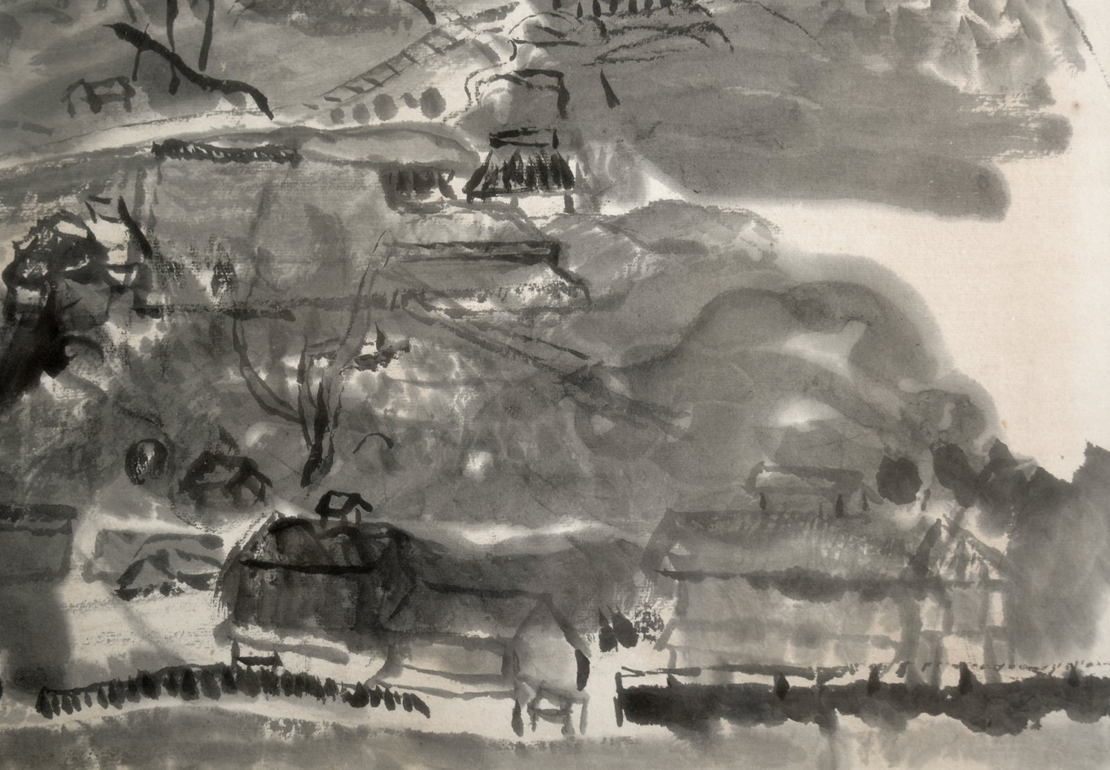 画像: 中川一政画額「樵便濯便山水」