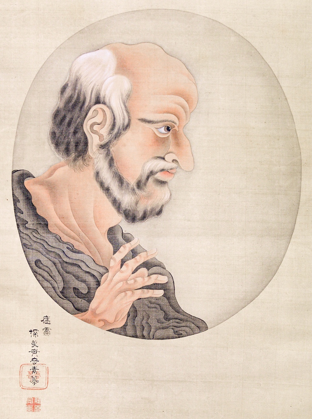 画像: 伊達探良画幅「ヒポクラテス像」