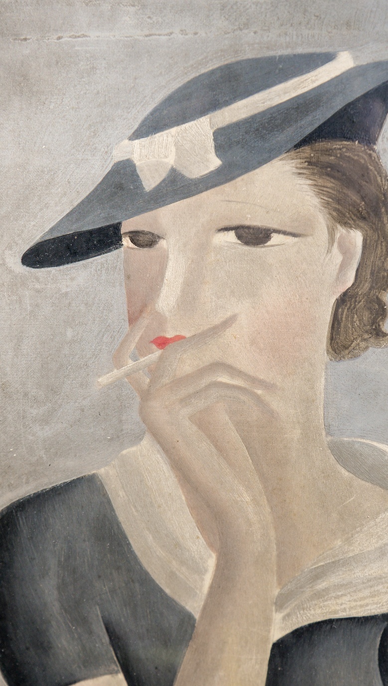 画像: 東郷青児画額「婦人像」