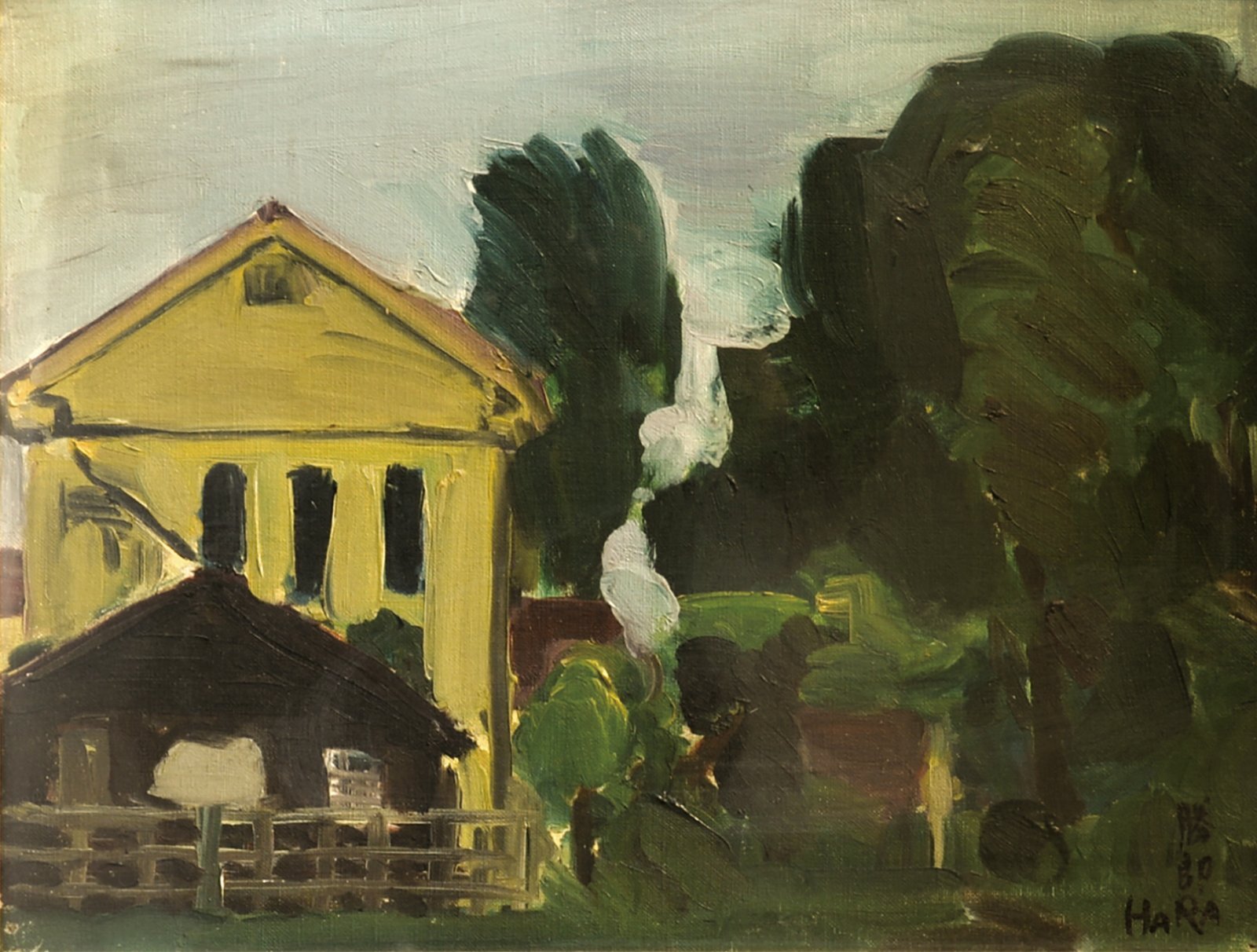 画像1: 原勝郎画額「パリの郊外」