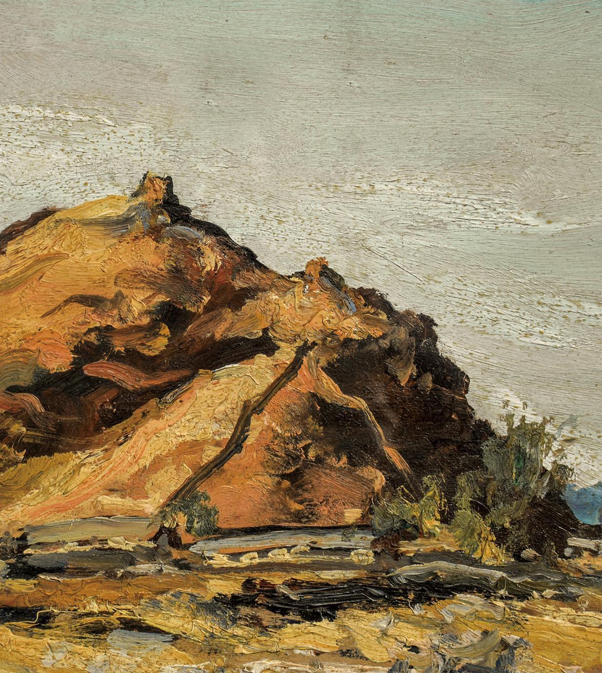 画像: 向井潤吉画額「南口の激戦地を望む」