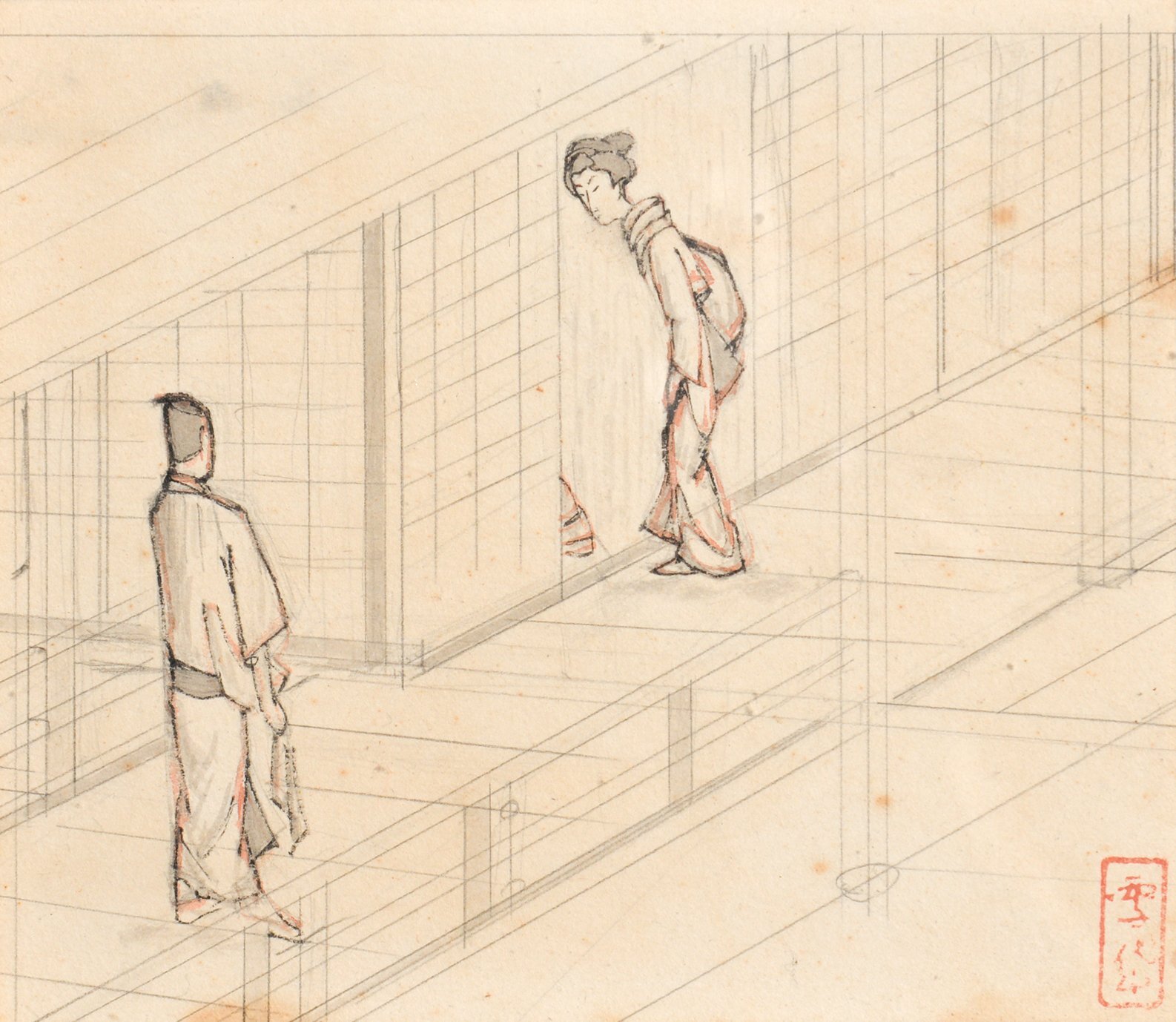 画像1: 小村雪岱挿絵草稿