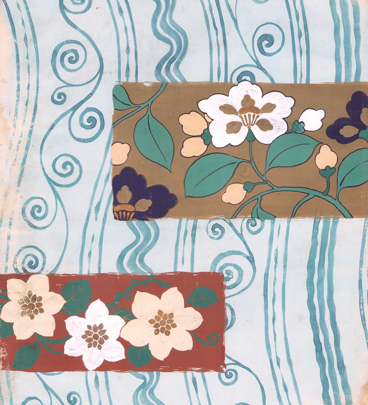 画像: 石山太伯肉筆花卉図案２９枚