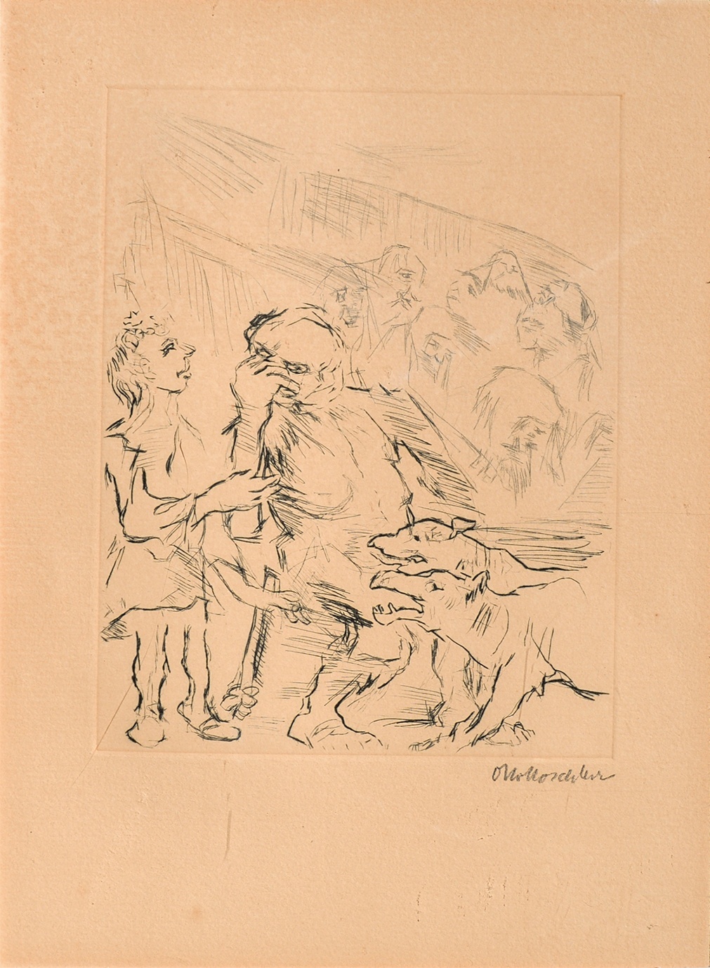 画像1: オスカー・ココシュカ銅版画「作品」