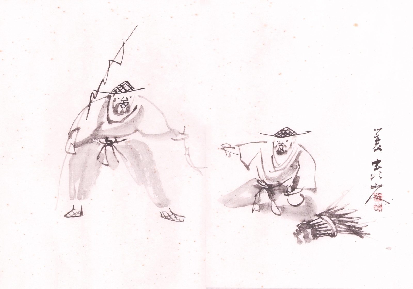 画像1: 蓑虫山人画マクリ