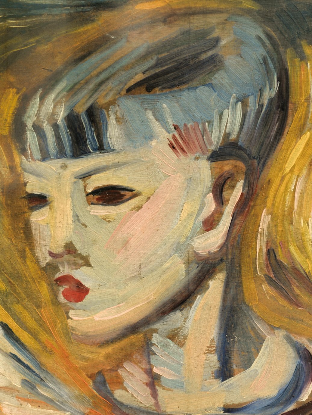 画像: 阿部金剛画額「御宿にて」