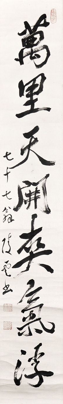 画像1: 菅虎雄画幅「万里天開夾気浮」