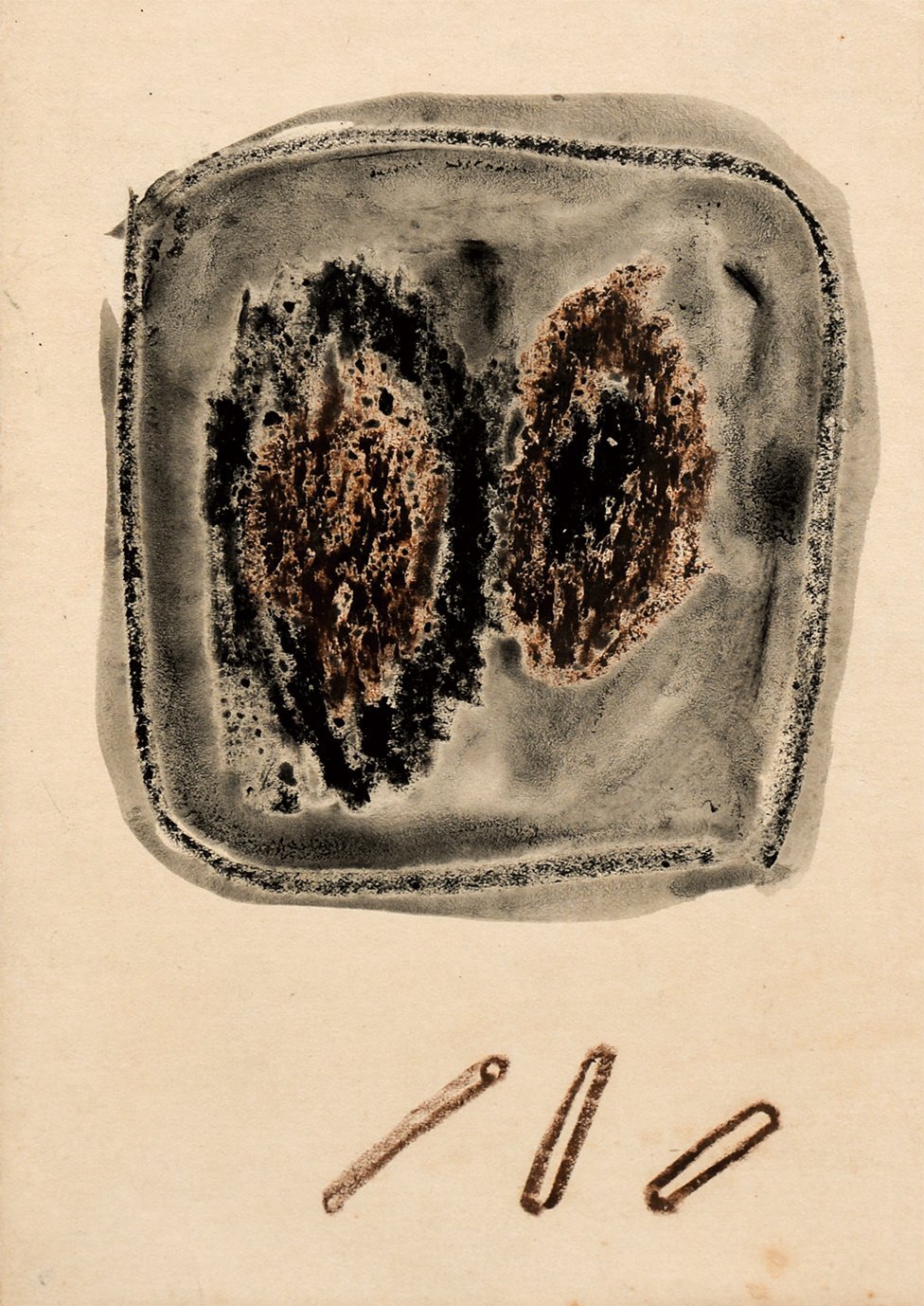 画像1: 古茂田守介画額「静物」