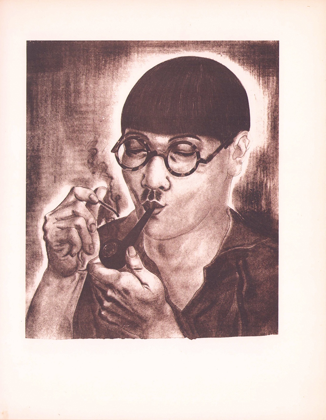 画像: 仏文　フジタ　マット装藤田スナップ２枚付