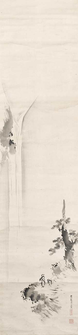 画像1: 狩野永岳画幅「滝」