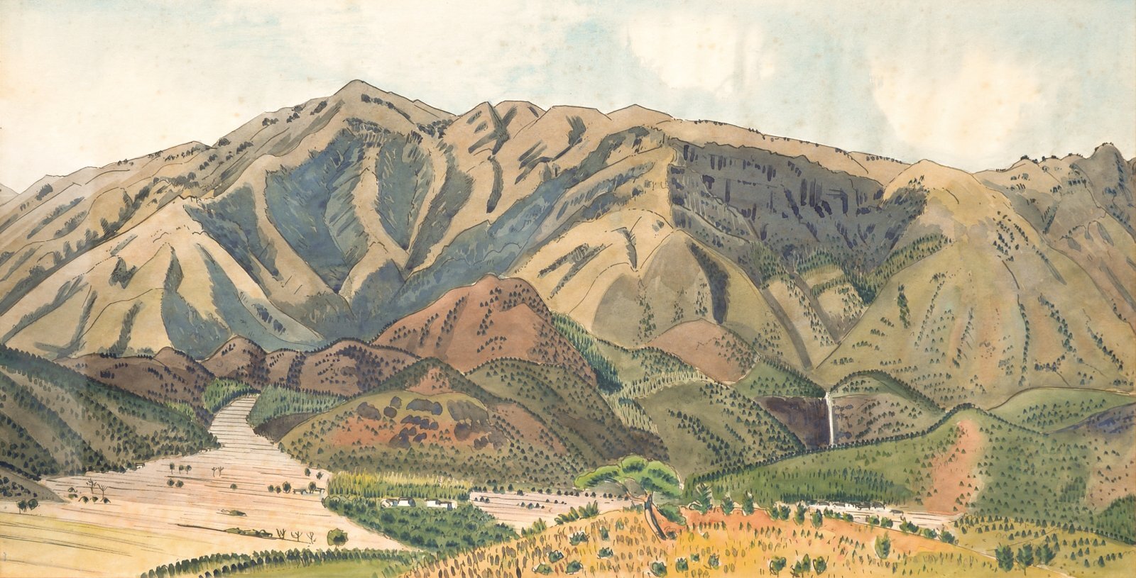 画像: 清水登之画額４点組「爛垢塘展望」