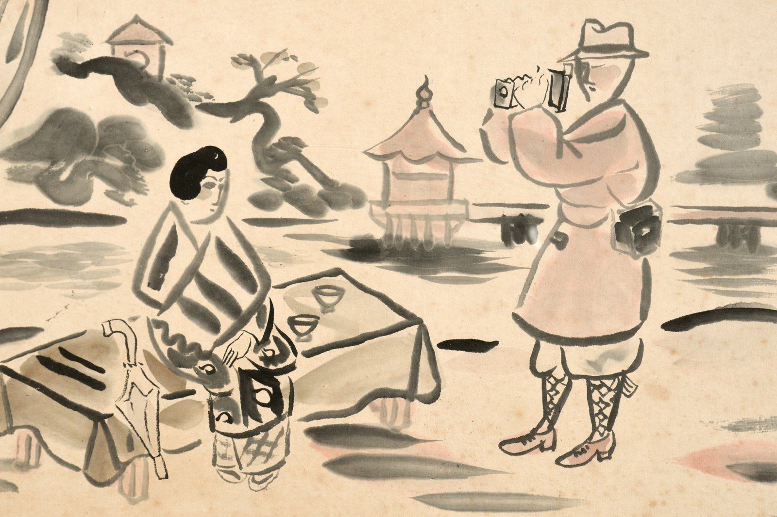 画像: 小出楢重画額「めでたき風景挿絵画稿」