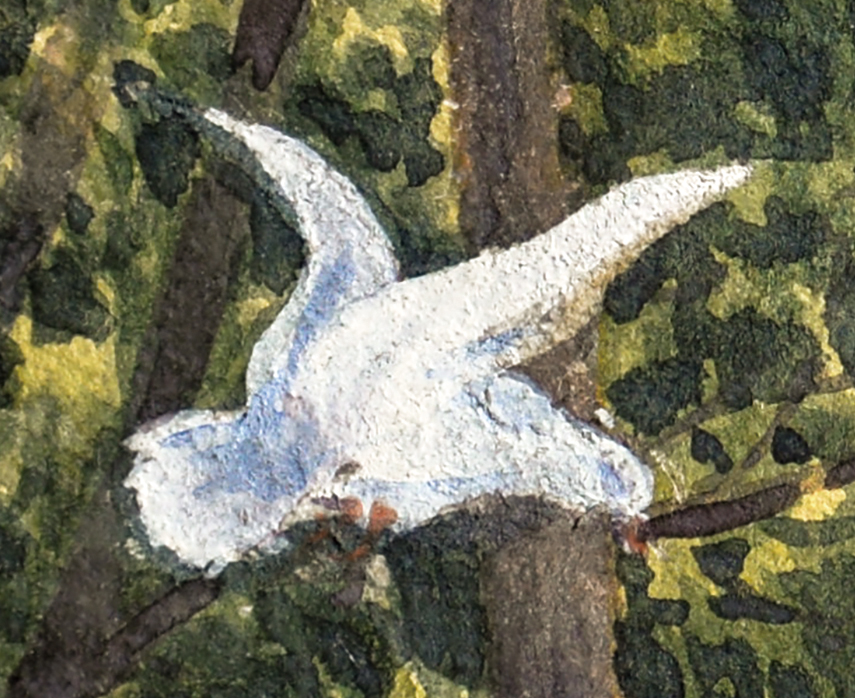 画像: 古賀春江水彩画額「境内」