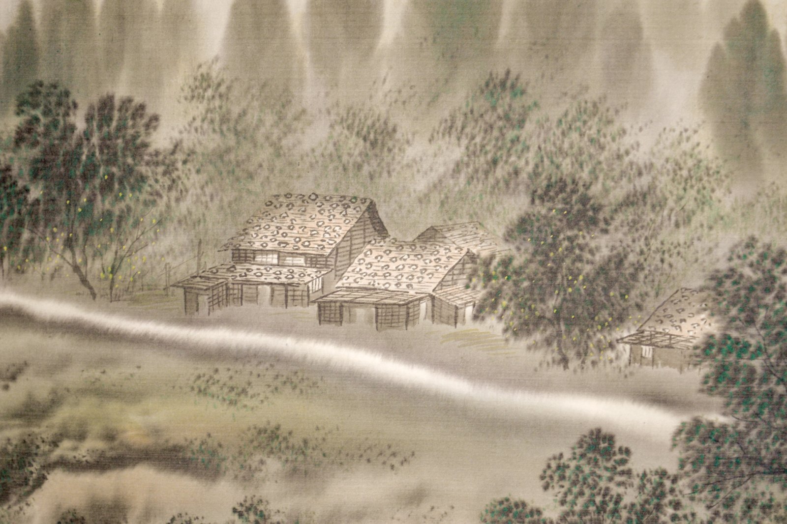 画像: 尾竹竹坡大作画巻まくり「山水図」