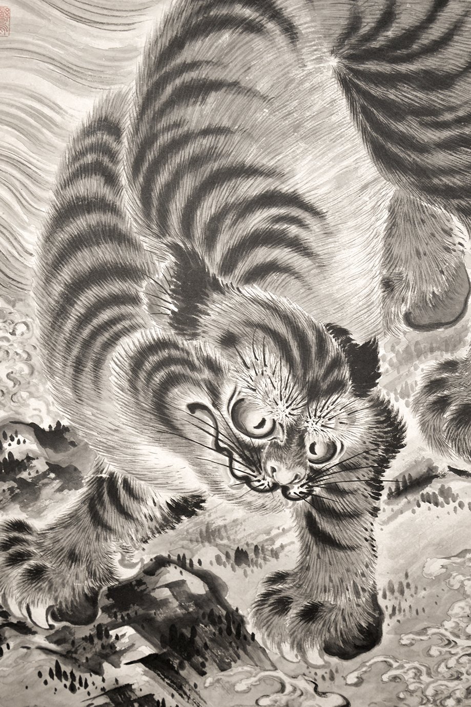 画像: 源鸞卿画幅「嵐虎図」