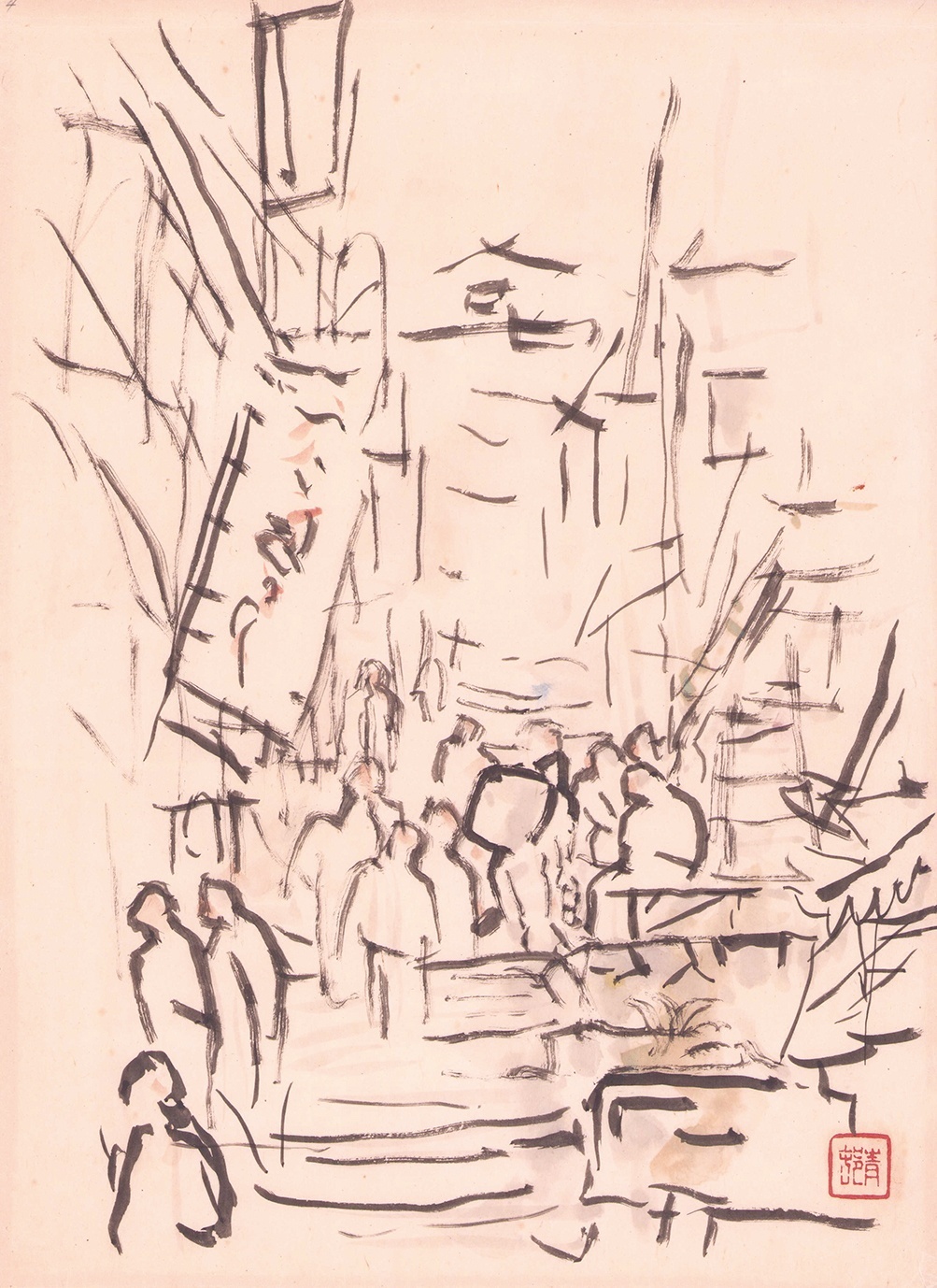 画像1: 前田青邨素描まくり「幟」