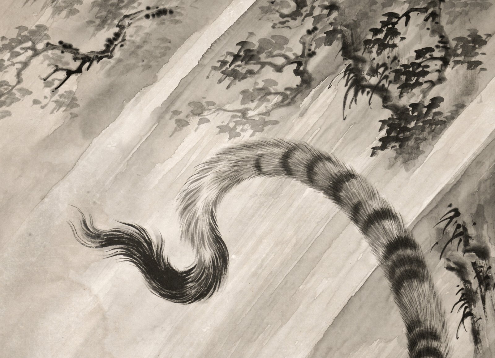 画像: 源鸞卿画幅「嵐虎図」