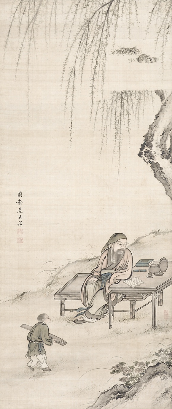 画像1: 森蘭斎画幅「文人図」