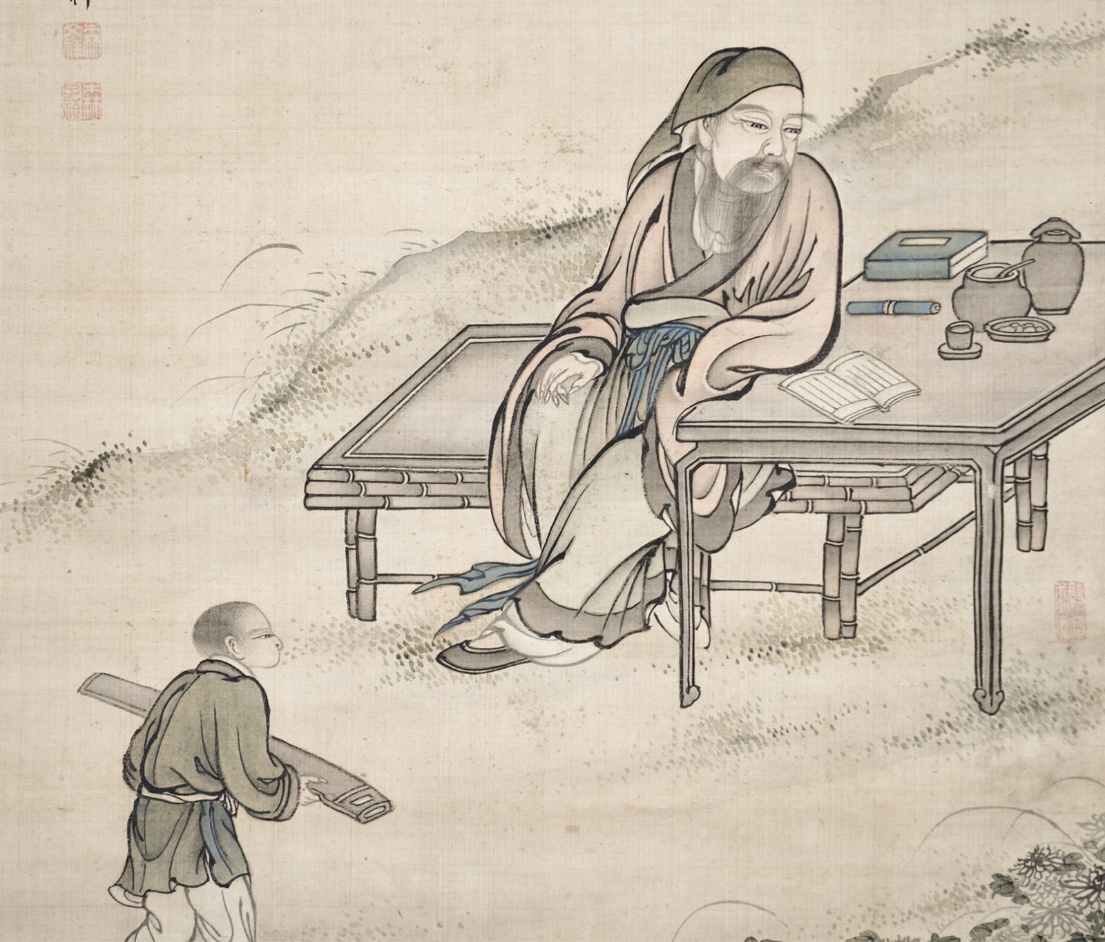 画像: 森蘭斎画幅「文人図」